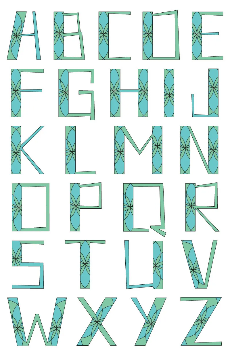 The color version of the alphabet