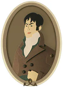 Portrait of Mr. Darcy looking hauty