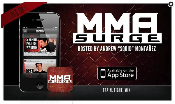 Pop up ad for MMA Surge